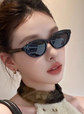 tr90偏光猫眼墨镜金属插芯y2k