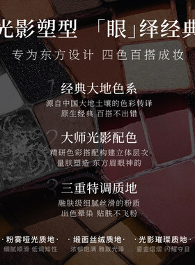 毛戈平哑光细闪四色眼影盘