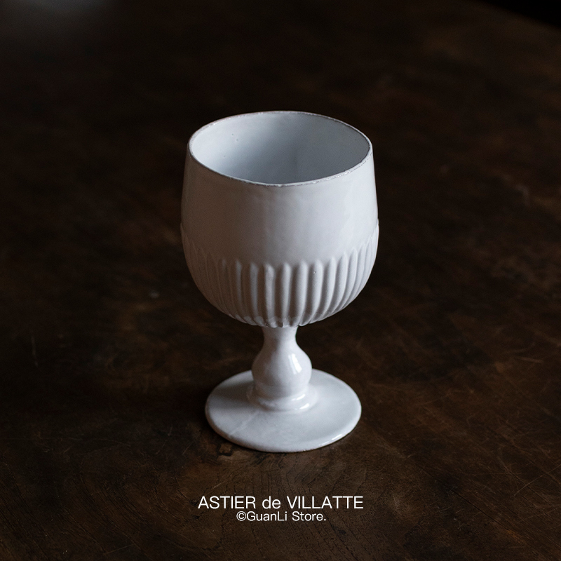 Astier de Villatte维多利亚高脚杯花瓶冰激凌甜品台法式陶瓷-图3