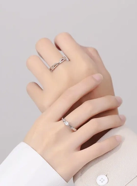 【情侣对戒】戒指纯银999小众款