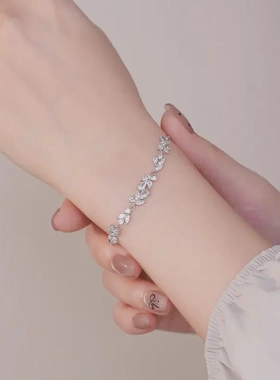 【赠运费险】【纯银手链】S999足银紫荆花手链高级小众设计小清新