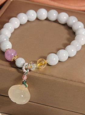 小清新海蓝宝手链女ins小众设计