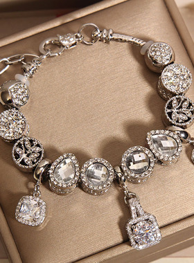 海洋之心手链女白色琉璃珠手镯