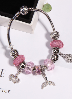 潘家风格转运珠蓝色海洋之心手串