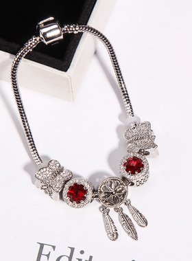 潘家繁星童话深蓝蝴蝶女微镶手镯