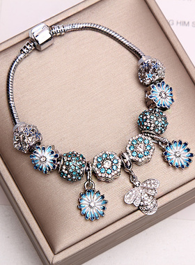 韩版时尚小蜜蜂雏菊女姐妹花朵