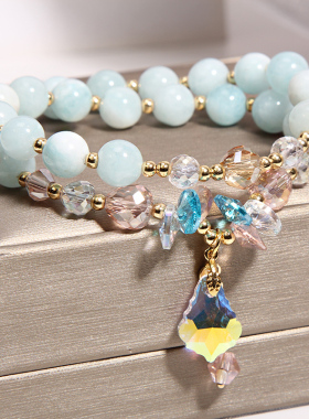 超仙森系双层ins小众风水晶手链