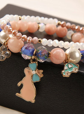 东大门甜美风小猫咪多元素手链