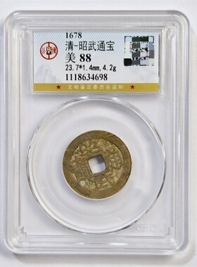 清代帝王铜钱币大周建元昭武通宝