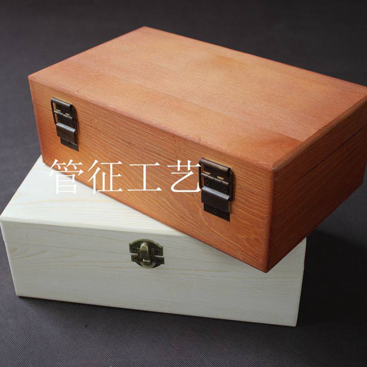 包邮木盒翻盖木盒长方形木盒木制烟桶雪茄包装木盒木盒定做_虎窝淘