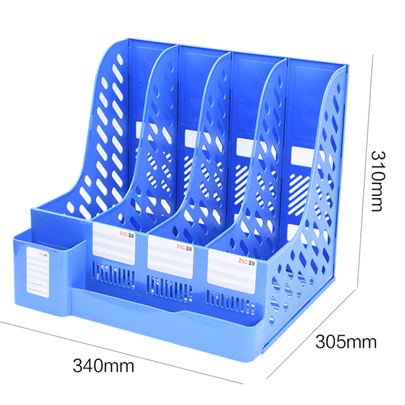 正彩办公用品文件夹多层资料册收纳盒a4收纳袋学生用板夹子插页档案栏大容量资料架文件框文件架文具书靠书立-图0