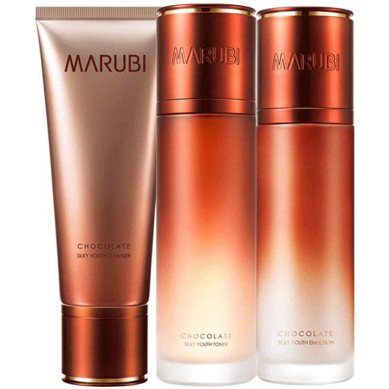 丸美巧克力青春丝滑套装补水抗初老 丸美七柯面部护理套装
