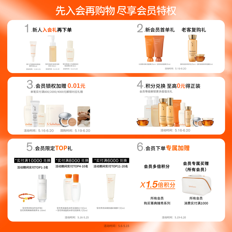 【618提前享】雪花秀轻妆匀亮隔离乳SPF34 PA++防晒遮瑕修容 - 图1