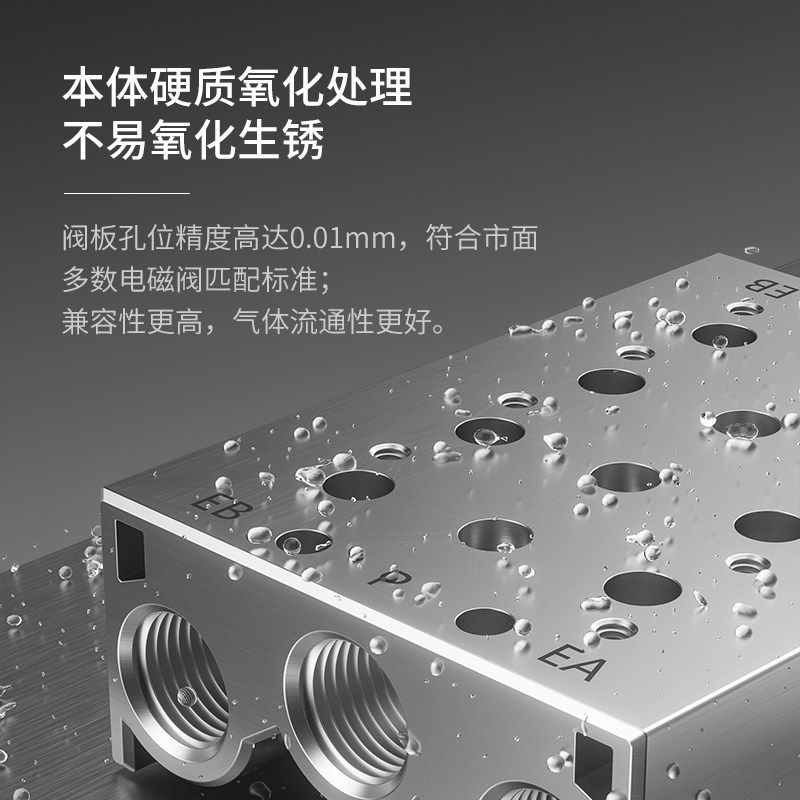 TWSNS台匠山耐斯4V210-08电磁阀阀板汇流板接连板2-20电磁阀底座,淘宝优惠券,粉丝福利购,淘宝优惠卷