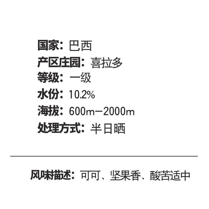 20kg巴西喜拉多咖啡生豆原料拼配单品23年南美洲半日晒FC17/18 - 图0