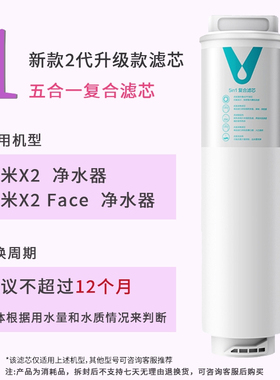 云米净水器滤芯X2即热净饮机1号5in1复合滤芯2号100G反渗透RO滤芯