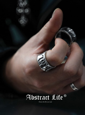 Abstractlife男女纯银日潮复古