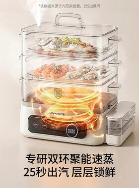 九阳不锈钢大容量电蒸锅电蒸箱