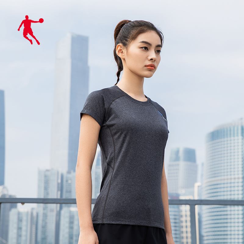 Jordan Sports T-shirt Women's 2020 Summer New Breathable Round Neck Short Sleeve Women's Fitness Top Running Training Clothes