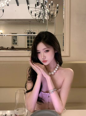 优雅永不褪色 法式复古不规则大小珍珠串珠项链女小众颈链锁骨链