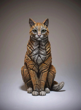 新款万圣节猫咪雕塑树脂工艺品摆