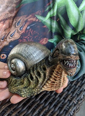 新款邪恶变异蜗牛田园摆件树脂工