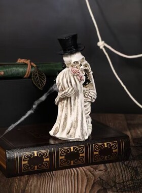 万圣节骷髅情侣人物摆件密室