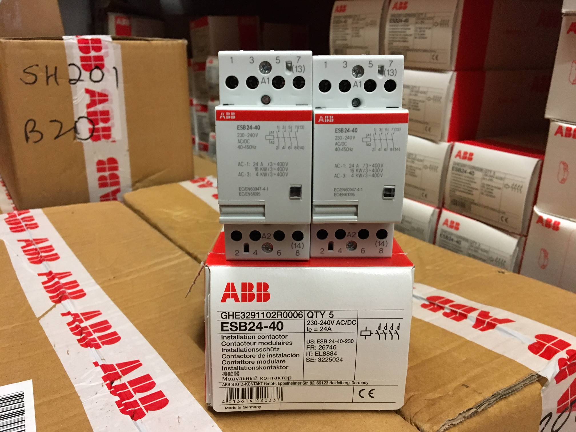 全新原装正品ABB ESB系列建筑用接触器 ESB24-22; 230/415V 60Hz - 图1