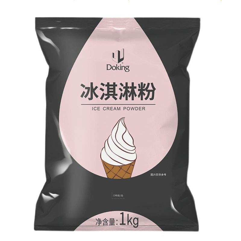 盾皇冰淇淋粉自制家用甜筒/圣代原料1kg软冰激凌粉商用抹茶原味-图3