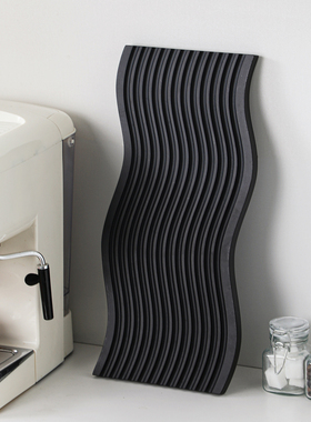 轻奢风实木高档轻奢复古手工锤纹托盘装饰品摆件小蛮腰波浪纹道具