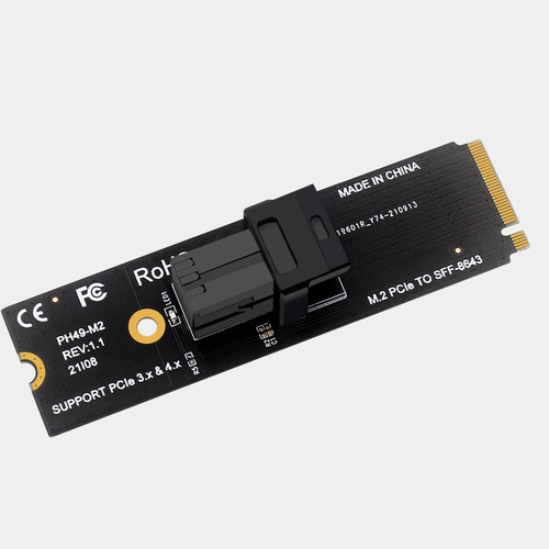 M.2 NVME Mkey PCIeX4转SFF8643SFF8639转接扩展卡适配器 转U2 - 图2