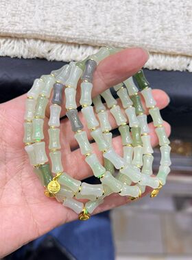 玉阅珠宝和田玉竹节女款手串