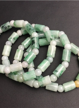 A货翡翠路路通缅甸送礼玉石手链