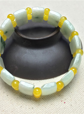 冰糯种A货缅甸玉器怀古风手链