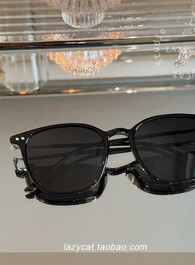 偏光复古太阳镜轻巧女TR90细边框