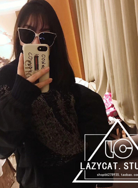 网红同款白色超大框女显瘦太阳镜