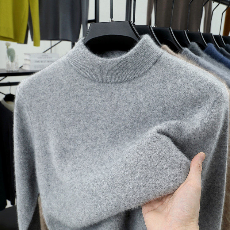 濮院羊毛衫男士半高领秋冬季加厚打底毛衣中年新款针织衫上衣男,淘宝优惠券,粉丝福利购,淘宝优惠卷