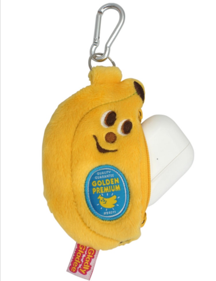 日本GLADEE正版airpods耳机保护套毛绒收纳包迷你香蕉汉堡小鸡腿 - 图2