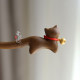 Qingchenji Sandalwood Cat Lucky Bell Hairpin