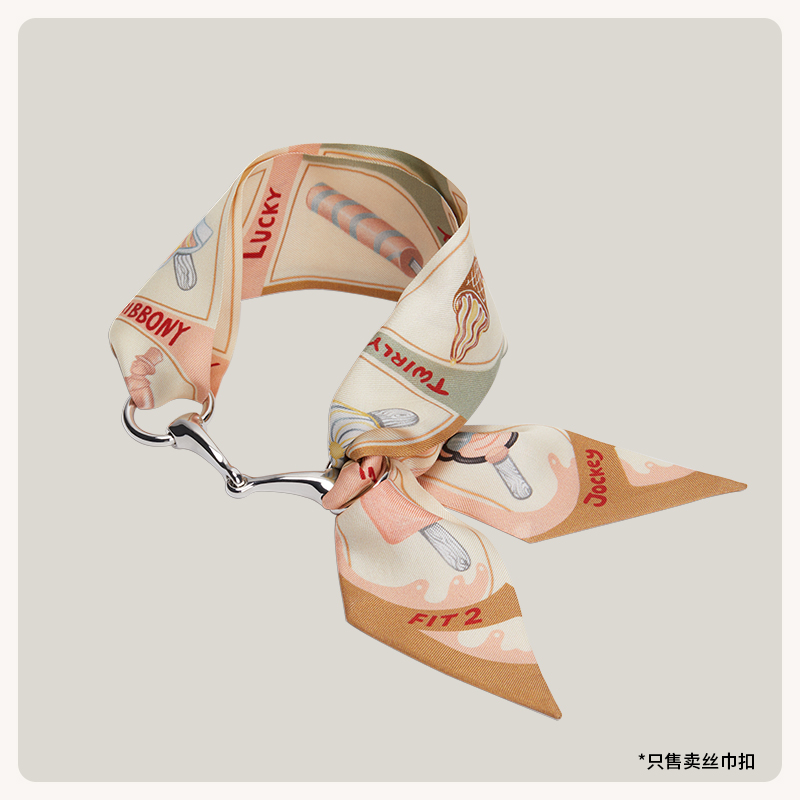 进口316精钢镜面耐磨损耐氧化欧美风轻奢多功能搭配双环丝巾扣 - 图2