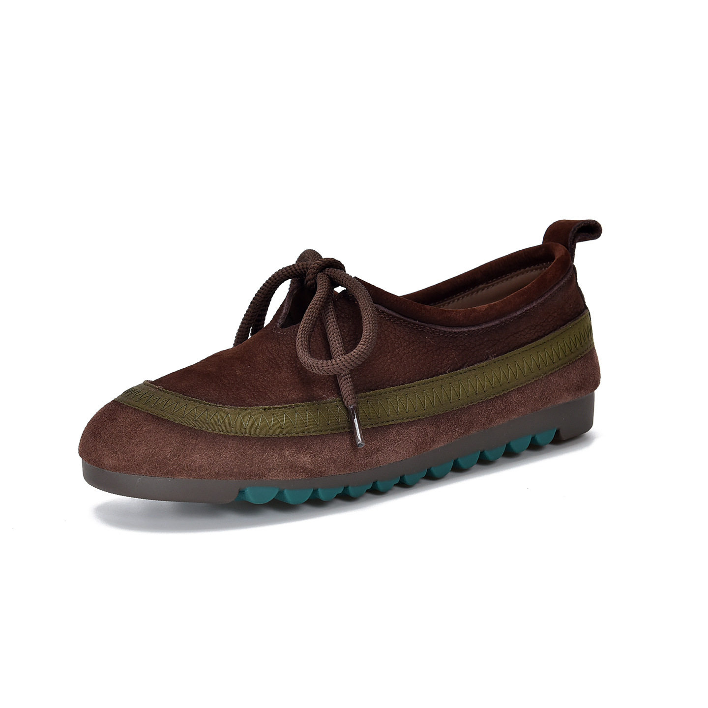 头层牛皮软底软面平底单鞋圆头平跟奶奶鞋2026年新款拼色女鞋真皮,淘宝优惠券,粉丝福利购,淘宝优惠卷