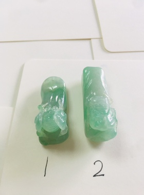 缅甸A货天然冰种飘绿花金蝉翡翠玉吊坠AU750 一鸣惊人挂件