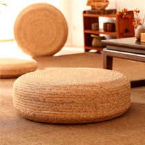 Day-style tatami bushel cushion for sitting meditation cushion on the ground Baifo mat balcony vine chic home round straw chic cushion