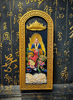龙虎山太乙枣木令牌彩绘道家专业上彩配色考究参考画轴精雕枣木