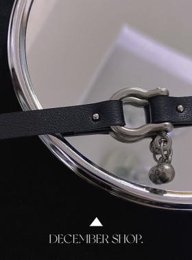 酷帅项圈马蹄扣手作锁骨链短款