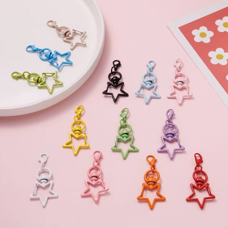 糖果色龙虾扣烤漆星星钥匙扣狗扣彩色喷漆门扣挂件diy饰品配件环,淘宝优惠券,粉丝福利购,淘宝优惠卷