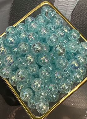 新款彩色通孔爆裂珠 泡泡珠 12mm 2号花杆专用 DIY手工制作配件