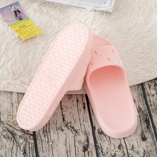 进口越南橡胶拖鞋夏季居家简约纯色平跟凉拖男女情侣不臭脚一字拖 - 图0