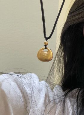 4件套小铃铛圆圈项链平安扣编织吊坠i闺蜜情侣