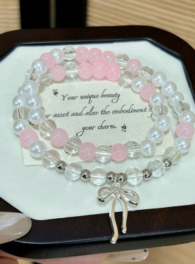 新中式山鬼花串珠双层手串女国风复古新款手链个性百搭手饰